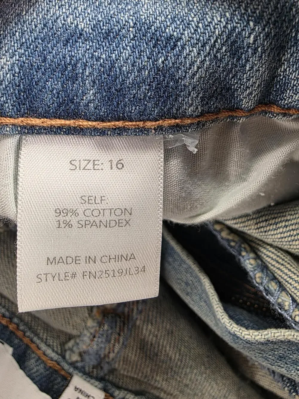 Fashion Nova Jeans Womens 16 Blue My Whole Heart Straight High Rise 34 Inseam